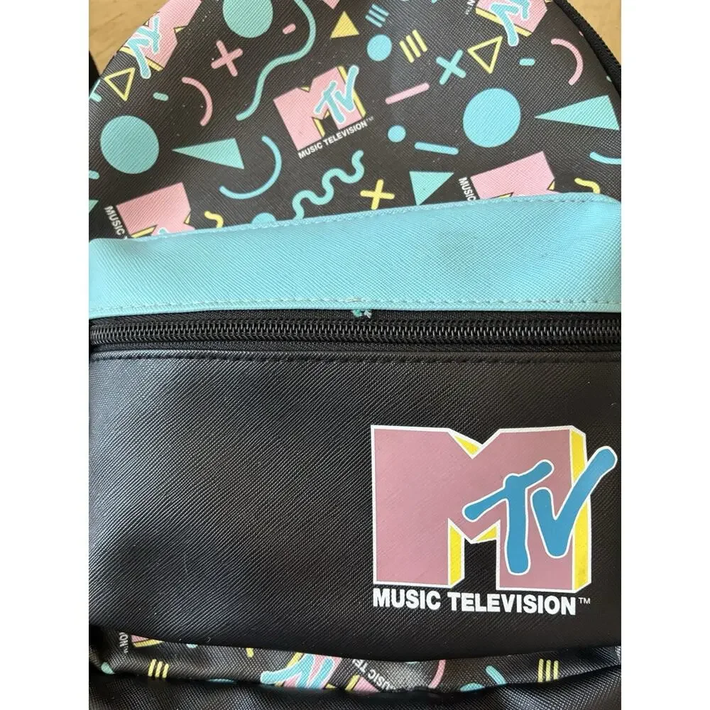 MTV Mini Backpack Retro Vintage 80s 90s Memphis Concert Dopamine Geometric Y2K